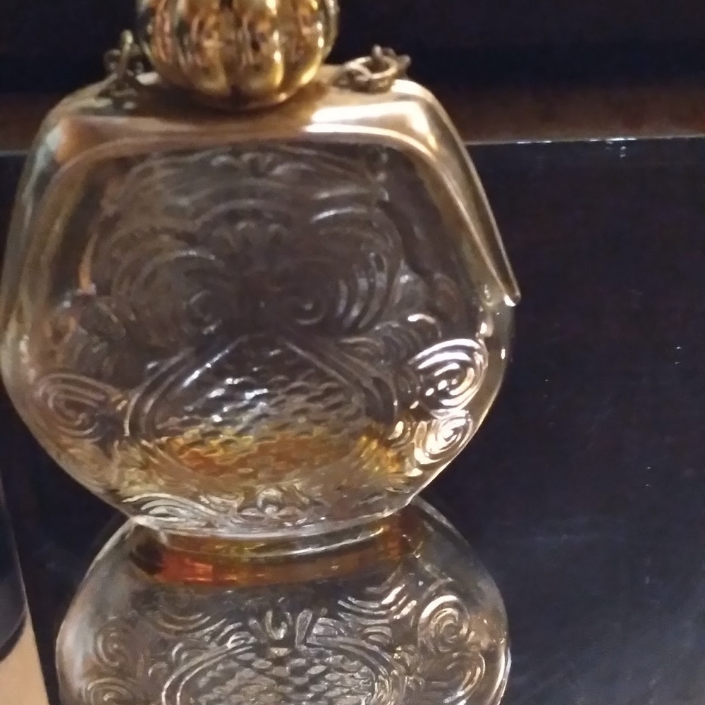 Avon Gold and Clear Decorative Perfume Bottle